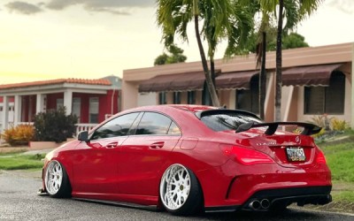Red Mercedes-Benz cla airride is popular
