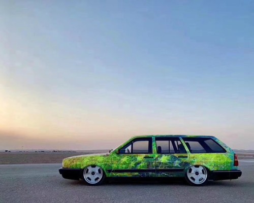 The touring Volkswagen Santana airride is charming and low-slung