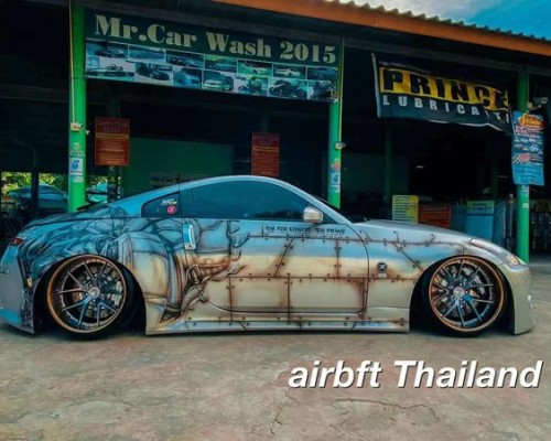 Thailand Nissan 350Z airride super dazzling low lying style